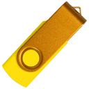 Флеш накопитель USB 2.0 Twister Сolor Mix 16GB, пластик Софт Тач/металл, желтый/золотистый для нанесения логотипа
