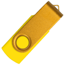 Флеш накопитель USB 2.0 Twister Сolor Mix 16GB, пластик Софт Тач/металл, желтый/желтый для нанесения логотипа