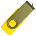 Флеш накопитель USB 2.0 Twister Сolor Mix 16GB, пластик Софт Тач/металл, желтый/оливковый для нанесения логотипа