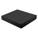 Подарочная коробка, размер 29,7*28,0*4,5 см, Solution Prestige Magnum Soft Touch с магнитным клапаном под индивидуальную вырубку, черная, с черным ложементом для нанесения логотипа