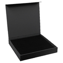 Подарочная коробка, размер 29,7*28,0*4,5 см, Solution Prestige Magnum Fabrique с магнитным клапаном под индивидуальную вырубку, черная, с черным ложементом для нанесения логотипа
