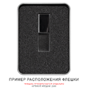 Футляр Кристалл для флеш накопителя металлический, размер 11,5*8,5 см, серебристый для нанесения логотипа