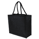 Сумка из джута Caravan Jute, размер 36*40*21 см, черный для нанесения логотипа