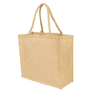 Сумка из джута Caravan Jute, размер 36*40*21 см, бежевая для нанесения логотипа