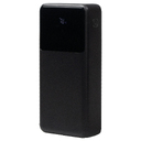 Внешний аккумулятор (powerbank) «Stream 20», 20 000 mAH, с двумя зарядными шнурами,  22,5W (Ватт)  super fast charge, Power Delivery (PD) 25.5W (dfnn), c цифровым дисплеем для контроля заряда, черный для нанесения логотипа