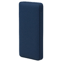 Внешний аккумулятор (powerbank)  «WeCharge Soft Touch»,  10 000 mAH, Power Delivery (PD) 25.5W, со светящимся логотипом после гравировки, c цифровым дисплеем для контроля заряда, темно-синий для нанесения логотипа