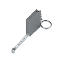 Брелок Tools рулетка Сантиметр, 1 м, темно-серая, пластиковая для нанесения логотипа