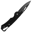 Брелок-нож карманный с карабином Tools Blackburn, черный для нанесения логотипа