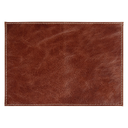 Обложка для паспорта Leather Sky Matt Trend из натуральной кожи, коричневая с белой прострочкой для нанесения логотипа
