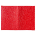 Обложка для автодокументов Leather Sky Flotter Sun из натуральной кожи, красная для нанесения логотипа