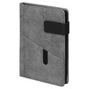 Ежедневник Smart New York Suede А5, серый, недатированный, в твердой обложке с поролоном, в подарочной коробке для нанесения логотипа