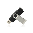 Флеш накопитель USB 2.0 Twister Smart 16GB, пластик Софт Тач/металл, черный/черный для нанесения логотипа