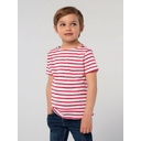 Футболка Miles Kids белая с красным, размер 06Y для нанесения логотипа