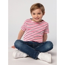 Футболка Miles Kids белая с красным, размер 06Y для нанесения логотипа