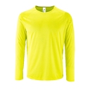 Футболка с длинным рукавом Sporty LSL Men желтый неон, размер 3XL для нанесения логотипа