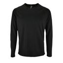 Футболка с длинным рукавом Sporty LSL Men черная, размер 3XL для нанесения логотипа