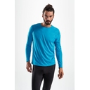 Футболка с длинным рукавом Sporty LSL Men ярко-бирюзовая, размер 3XL для нанесения логотипа