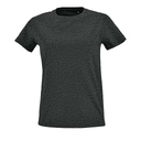 Футболка женская Imperial Fit Women черный меланж, размер L для нанесения логотипа