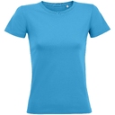Футболка женская Regent Fit Women, ярко-бирюзовая, размер L для нанесения логотипа