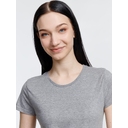 Футболка женская Pioneer Women, серый меланж, размер 3XL для нанесения логотипа