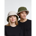 Панама Bucket двусторонняя, хаки с бежевым, размер M/L для нанесения логотипа