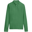 Рубашка поло унисекс с длинным рукавом Pacific LSL, ярко-зеленая, размер L для нанесения логотипа