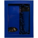 Коробка с окном InSight, синяя для нанесения логотипа