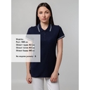 Рубашка поло женская Virma Stripes Lady, темно-синяя, размер S для нанесения логотипа