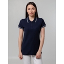 Рубашка поло женская Virma Stripes Lady, темно-синяя, размер S для нанесения логотипа