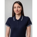 Рубашка поло женская Virma Stripes Lady, темно-синяя, размер S для нанесения логотипа