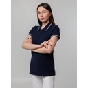 Рубашка поло женская Virma Stripes Lady, темно-синяя, размер S для нанесения логотипа