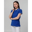 Рубашка поло женская Virma Stripes Lady, ярко-синяя, размер S для нанесения логотипа