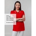 Рубашка поло женская Virma Stripes Lady, красная, размер L для нанесения логотипа
