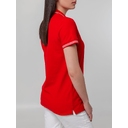 Рубашка поло женская Virma Stripes Lady, красная, размер L для нанесения логотипа