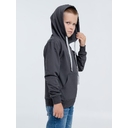 Толстовка с капюшоном детская Kirenga Kids, темно-серая (графит), 12 лет для нанесения логотипа