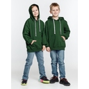 Толстовка с капюшоном детская Kirenga Kids, темно-зеленая, 12 лет для нанесения логотипа