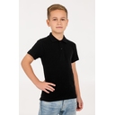 Рубашка поло детская Virma Kids, черная, 6 лет для нанесения логотипа