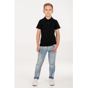 Рубашка поло детская Virma Kids, черная, 6 лет для нанесения логотипа