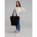 Сумка для покупок на молнии Shopaholic Zip, черная для нанесения логотипа