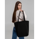 Сумка для покупок на молнии Shopaholic Zip, черная для нанесения логотипа