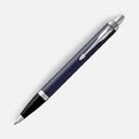Ручка шариковая Parker IM Core Matte Blue CT, темно-синяя с черным для нанесения логотипа