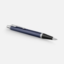 Ручка шариковая Parker IM Core Matte Blue CT, темно-синяя с черным для нанесения логотипа