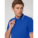 Рубашка поло Virma Stripes, ярко-синяя, размер S для нанесения логотипа