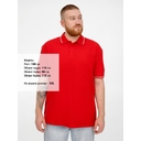 Рубашка поло Virma Stripes, красная, размер M для нанесения логотипа