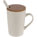 Кружка Parley с ложкой и бамбуковой крышкой для нанесения логотипа