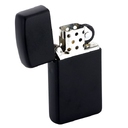 Зажигалка Zippo Slim Matt, матовая черная для нанесения логотипа