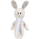 Мягкая игрушка Beastie Toys, заяц с белым шарфом для нанесения логотипа