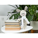 Мягкая игрушка Beastie Toys, заяц с белым шарфом для нанесения логотипа