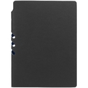Ежедневник Flexpen Black, недатированный, черный с синим для нанесения логотипа