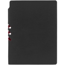 Ежедневник Flexpen Black, недатированный, черный с красным для нанесения логотипа